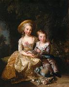 elisabeth vigee-lebrun Portrait of Madame Royale and Louis Joseph, Dauphin of France oil painting reproduction